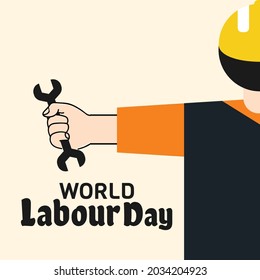 Illustration of concept World Labour Day. great for greeting card, banner and poster