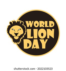 Illustration of concept World lion day. great for greeting card, logo and icon