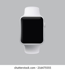 Illustration of a conceptual smart watch with touch display