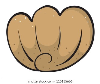 illustration of a conch shell on a white background