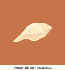 illustration of a conch shell or sea conch. animal. flat cartoon style. vector design