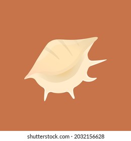 illustration of a conch shell or sea conch. animal. flat cartoon style. vector design