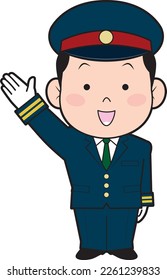 Illustration of a conductor raising one hand