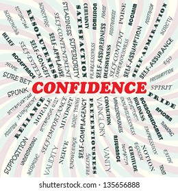 illustration of confidence concept.