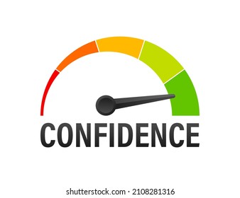 Illustration with confidence indicator for concept design. Business concept vector illustration.