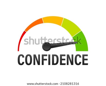 Illustration with confidence indicator for concept design. Business concept vector illustration.
