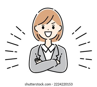 Illustration of a confident business woman.