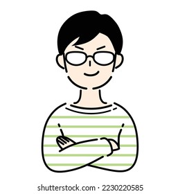 Illustration of a confident man.
