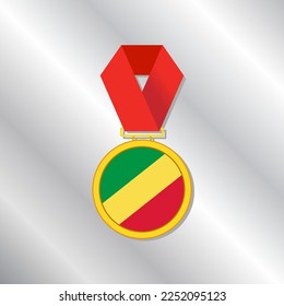 Illustration of Congo flag Template