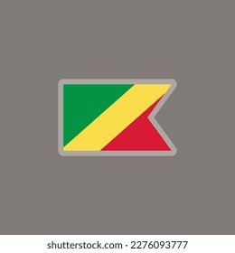Illustration of Congo flag Template