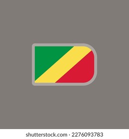 Illustration of Congo flag Template