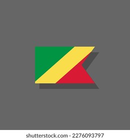 Ilustración de la plantilla de bandera del Congo