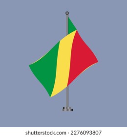 Illustration of Congo flag Template