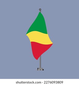 Illustration of Congo flag Template