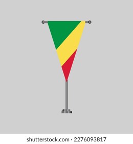 Illustration of Congo flag Template