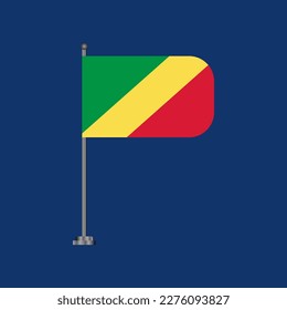 Illustration of Congo flag Template
