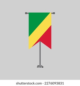 Illustration of Congo flag Template