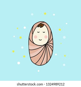 illustration of congratulation baby newborn