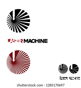 
Illustration consisting of  CNC machine images in the form of a symbol or logo. Laser cutting, engraving.
