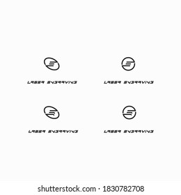 an illustration consisting of four different images of a metal medallion with the inscription "laser engraving"