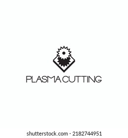 ilustración consistente en cortar engranajes mediante corte de plasma en forma de símbolo o logotipo