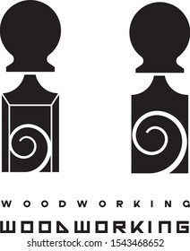 
an illustration consisting of an image of a chisel plowing a tree and the inscription "woodworking"