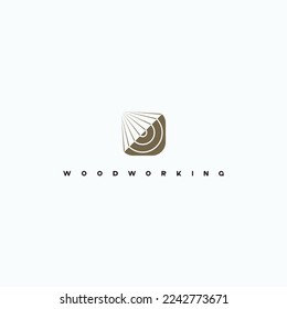 
illustration consisting of an image of a cut piece of wood and metal as a symbol or logo