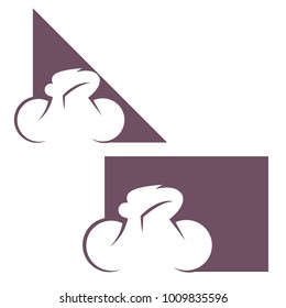 an illustration consisting of an image of cyclists in the form of a symbol or logo