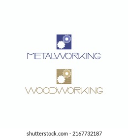 
illustration consisting of the image details and the words "woodcutting" and "metalcutting"