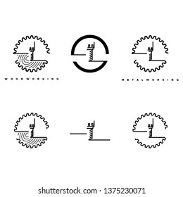 an illustration consisting of an image of the face mill and the inscription "woodworking" and 

"metalworking"