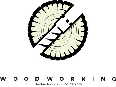 an illustration consisting of an image of the face mill and the inscription "woodworking"