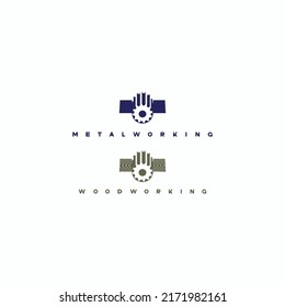 an illustration consisting of an image of the face mill and the inscription "woodworking" and 
"metalworking"
