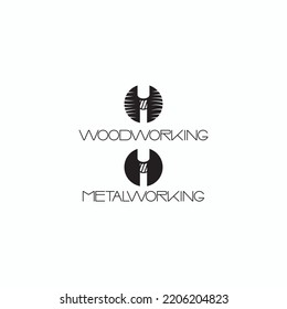 
an illustration consisting of an image of the face mill and the inscription "woodworking" and 
"metalworking"