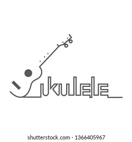 illustration consisting of an image of a guitar ukulele in the form of a symbol or logo
