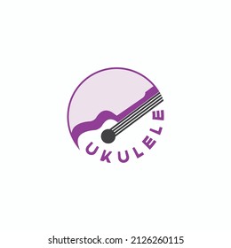 
illustration consisting of an image of a guitar ukulele in the form of a symbol or logo