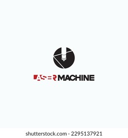 
Ilustración consistente en una imagen de una máquina de corte por láser en forma de símbolo o logotipo
