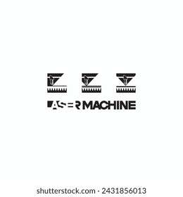 
Ilustración consistente en una imagen de una máquina de corte por láser en forma de símbolo o logotipo