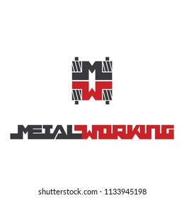 an illustration consisting of an image of the letters "M" and "W" and the inscription "metalworking" in the form of a symbol or logo
