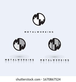 
an illustration consisting of an image of the letters "M" and "W" and the inscription "metalworking" in the form of a symbol or logo
