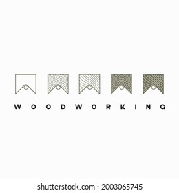 
illustration consisting of an image of a piece of wood and the inscription "woodworking" in the form of a symbol or logo