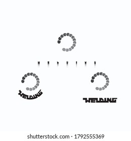 
illustration consisting of the image of the weld bead in the form of a symbol or logo