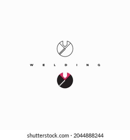 
ilustración que consiste en la imagen del perno de soldadura en forma de símbolo o logotipo
