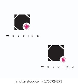 
ilustración que consiste en una imagen de una estructura soldada en forma de símbolo o logotipo