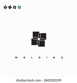 
illustration consisting of an image of a welded structure in the form of a symbol or logo