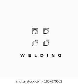 
ilustración que consiste en una imagen de una estructura soldada en forma de símbolo o logotipo