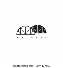 
ilustración que consiste en una imagen de una estructura soldada en forma de símbolo o logotipo