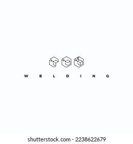 
illustration consisting of an image of a welded structure in the form of a symbol or logo