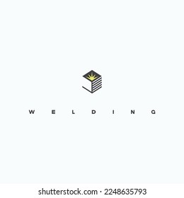 
ilustración que consiste en una imagen de una estructura soldada en forma de símbolo o logotipo