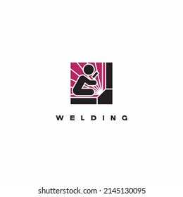 
ilustración consistente en una imagen de soldador en forma de símbolo o logotipo