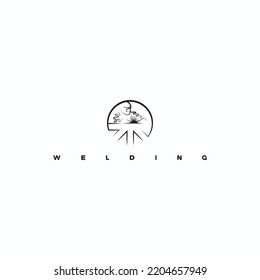 
ilustración consistente en una imagen de soldador en forma de símbolo o logotipo
